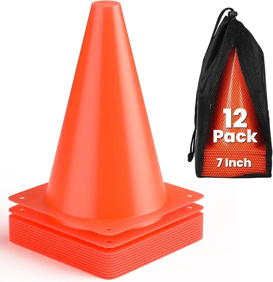 GHB Soccer Cones 7" 9" of 12 24 Pack Disc Soccer Sport Cones