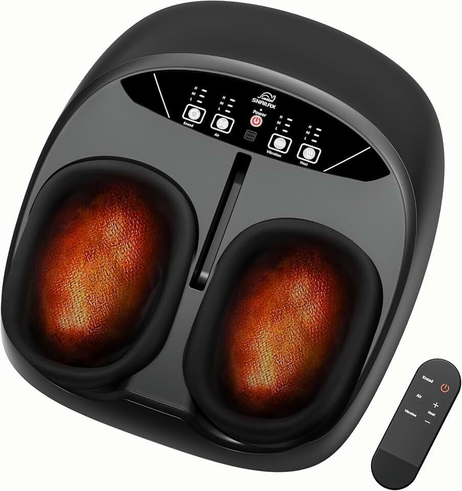 Snailax Shiatsu-Fußmassagegerät mit Wärmefunktion und Fernbedienung