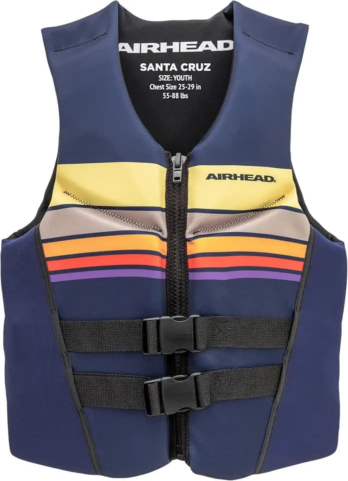 Airhead Santa Cruz Life Vest Multiple Sizes - Swim Vests for Adults, Children & Youth - Kwik Dry Neolite Fabric - USCG Approved