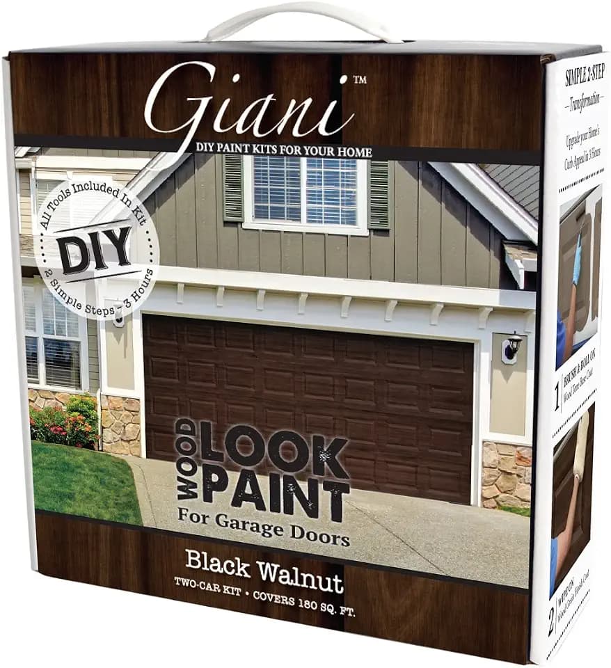 Wood Look Paint Kit for Garage Doors (Black Walnut)