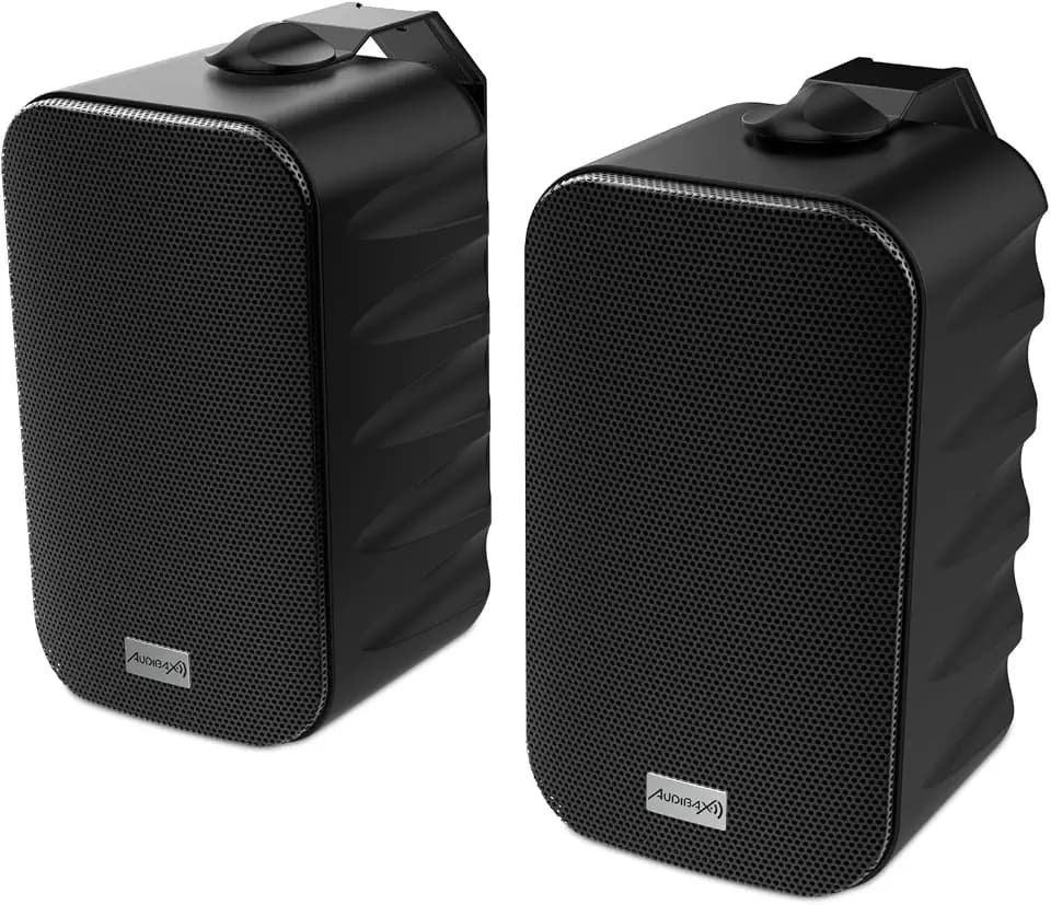 Audibax Delta 32 BT Black Bluetooth-Lautsprecher, Hochleistungs-Aktiv-Lautsprecher für die Wand, Bluetooth-kompatibel, hoher Frequenzbereich (100 Hz - 20 kHz), Surround-Sound