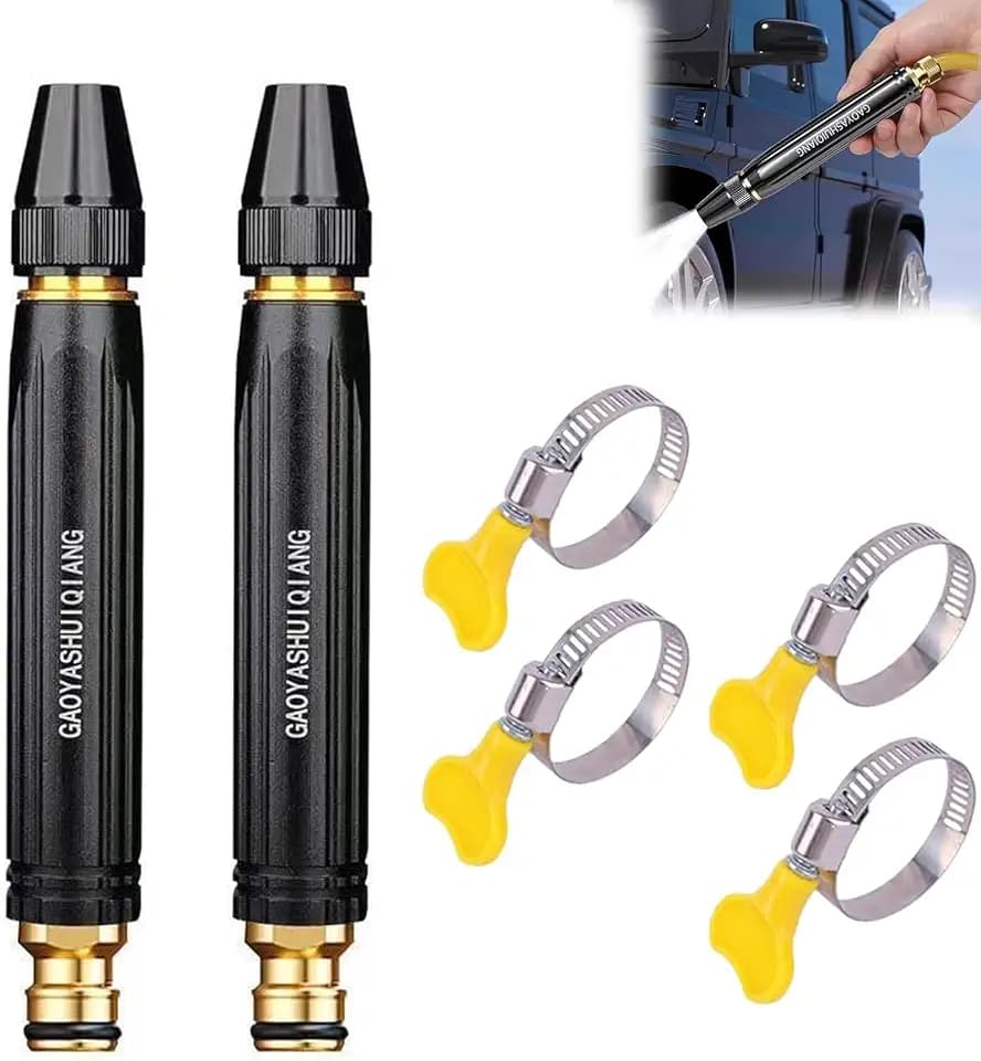 2 Stück Hochdruckpistole für Gartenschlauch, Hochdruck-Autowaschpistole für Zuhause, Reinigungsspritze, Gartenschlauch Spritzpistole, Gartenbrause, 3 verstellbare Modi Wasserpistole für Autowäsche