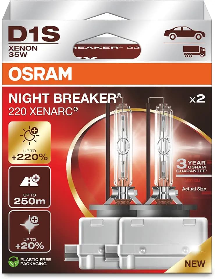 Osram XENARC NIGHT BREAKER 220, D1S, Xenon-Scheinwerferlampe,