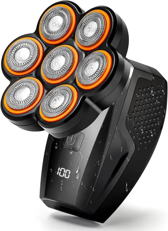 Head Shavers for Bald Men: 120min Long Time Use Rechargeable Electric Razor - Waterproof Wet Dry Shaving - Professional Grooming Kit for Balder