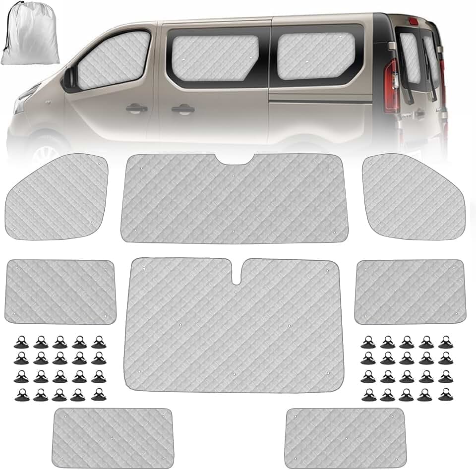 8PCS Sonnenschutz Auto Frontscheibe Ersatz für Renault Trafic 2015-2026 LWB