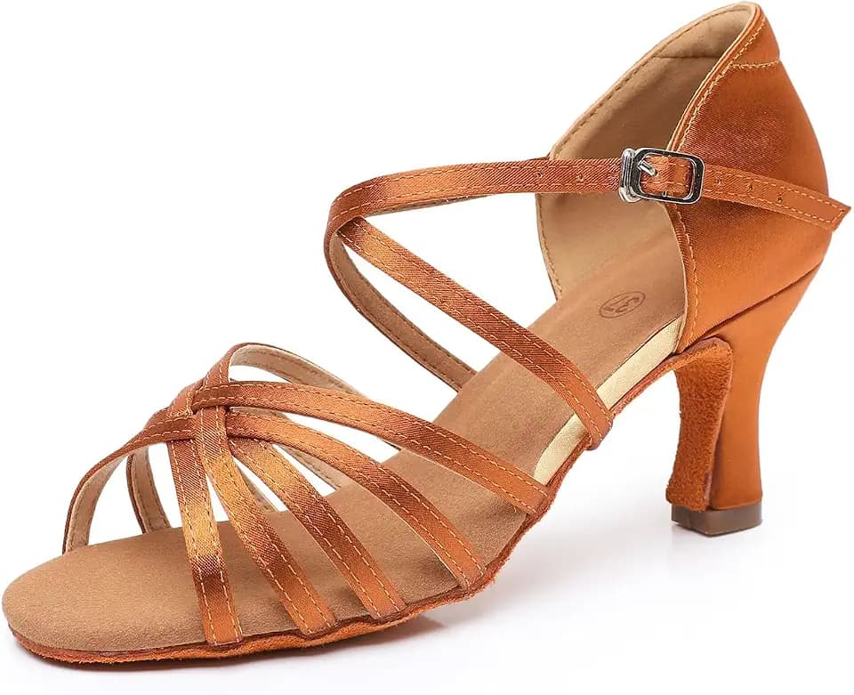 Rosefinch Professional-Grade Non-Slip Latin Dance Shoes for Women - Lightweight and Flexible Ballroom Dance Shoes for Students and Teachers
