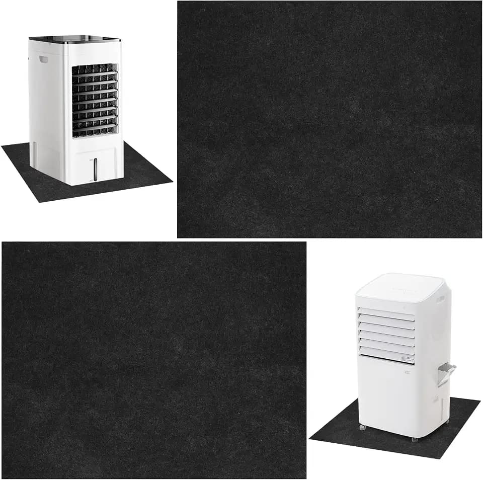 2 Pcs Portable Air Conditioner Drip Mat -19.6" x 23.6" Thick Felt AC Unit Water Absorption Pad with Non Slip PVC Backing, Portable AC Unit Drip Mat to Prevent Water Leakage and Floor Damge