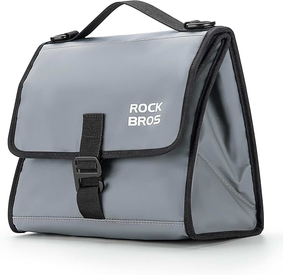 ROCKBROS Adjustable 4L-7L Bike Bag for Brompton Folding Bike, Insulated Lunch Bag Waterproof Front Storage Crossbody Bag
