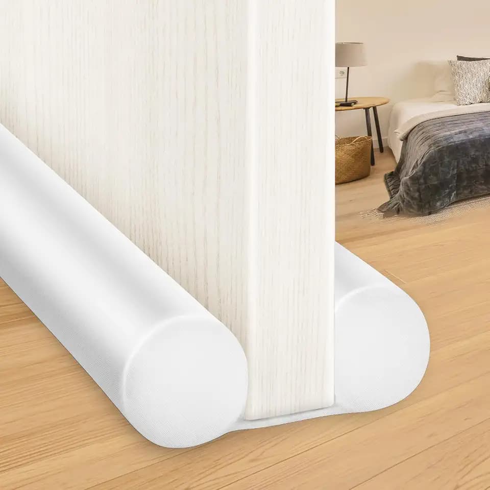 MAXTID Large Door Draft Stopper 30 Inch for Small Size Bedroom Door White