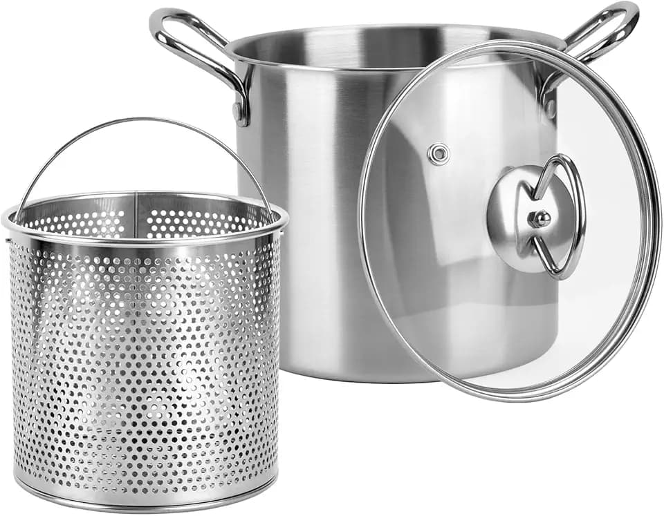 3.5L Small Deep Fryer Pot with Oil Drip Drainer, Stainless Steel Fryer Pot with Lid and Basket Small Deep Frying Pot for Party Restaurant Kitchen Dining Party Picnic