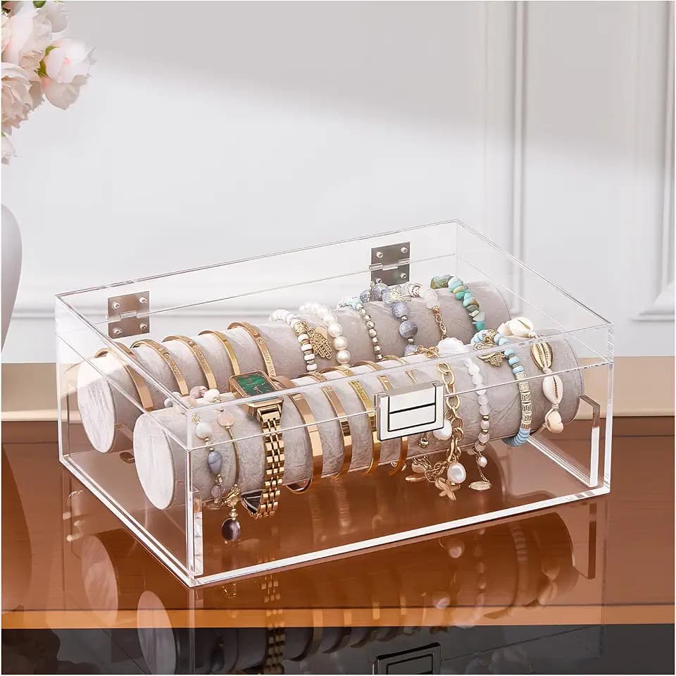 Lolalet Acrylic Bracelet Organizer Box -No Drawer