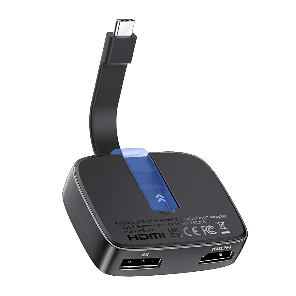 Cable Matters 8K / Dual 4K@60Hz USB C auf HDMI und DisplayPort Adapter