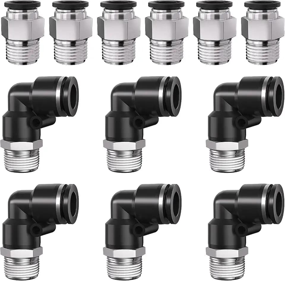 1/4 Push to Connect Fittings npt Thread to 5/16 Air Line quick