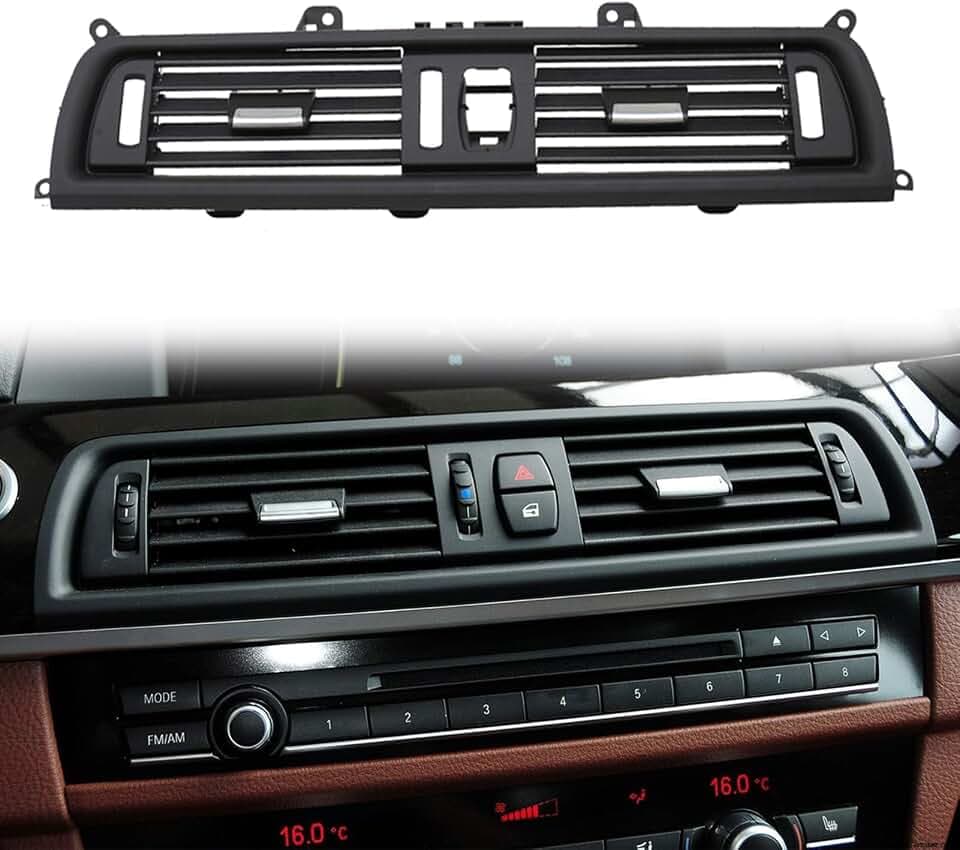 TTCR-II Frontluftgitter Kompatibel mit Lüftungsgitter BMW 5er F10 F11 | F10 Lüftungsgitter Klimaanlage Vorne, F11 Front AC Vent Ersatzluftkonsole 520 523 525 528 530 535 550 2010-2016,5er Zubehör
