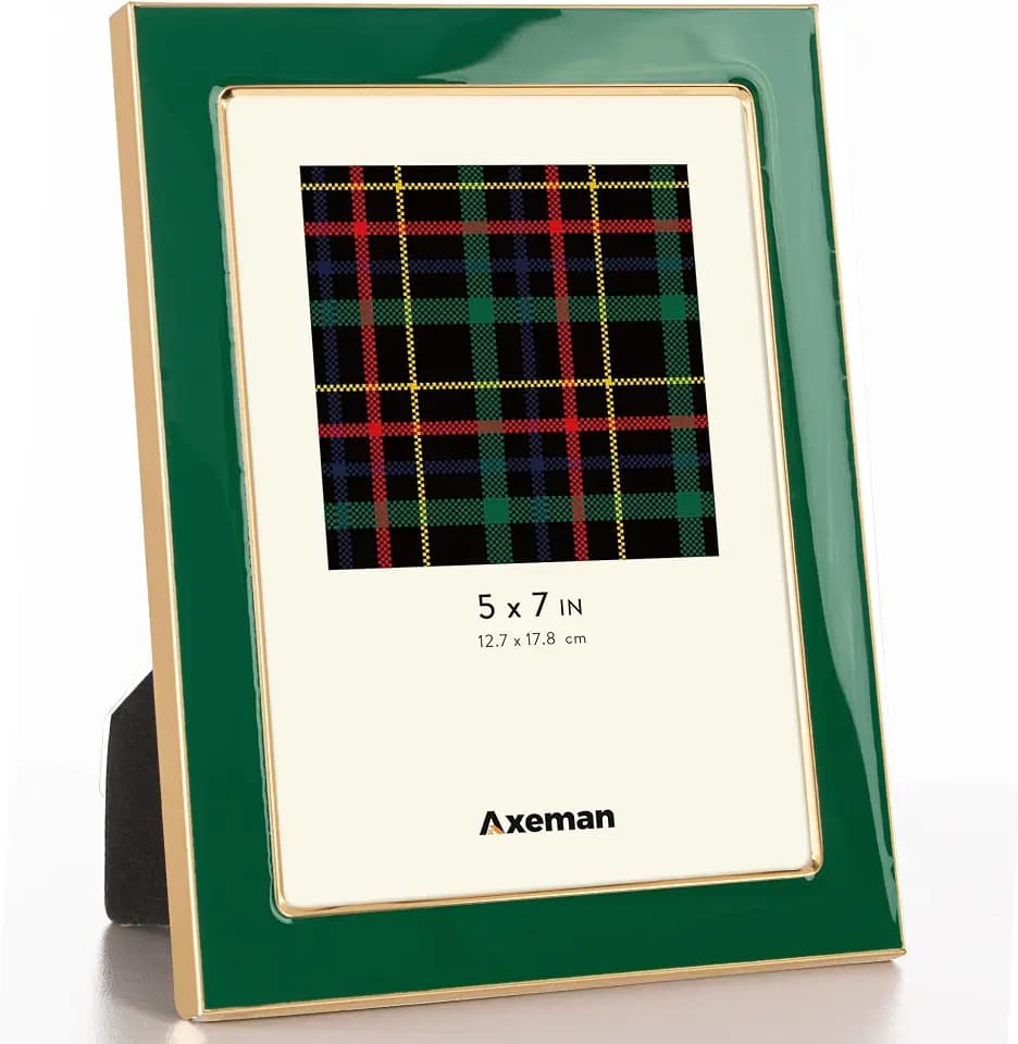 Axeman 5x7 Enamel Picture Frames with Tempered Glass| Green