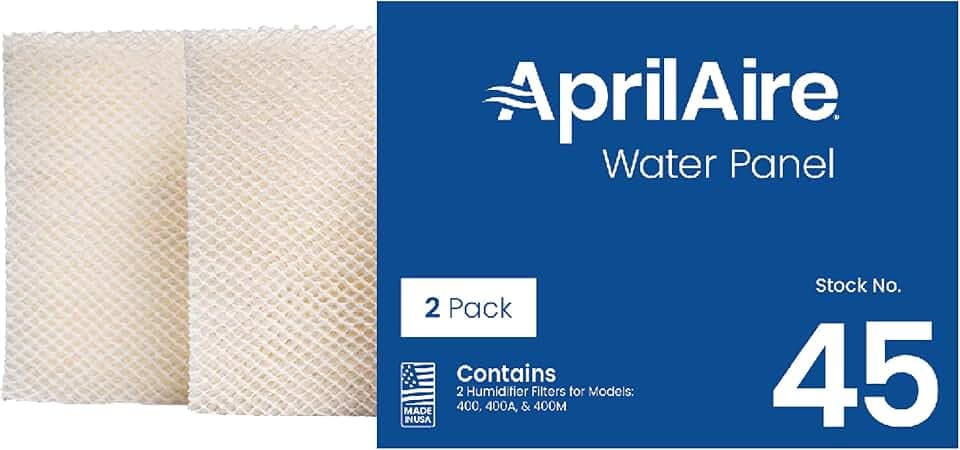 AprilAire 45 Water Panel Humidifier Filter Replacement for AprilAire Whole-House Humidifier Models 400, 400A, 400M (Pack of 2)