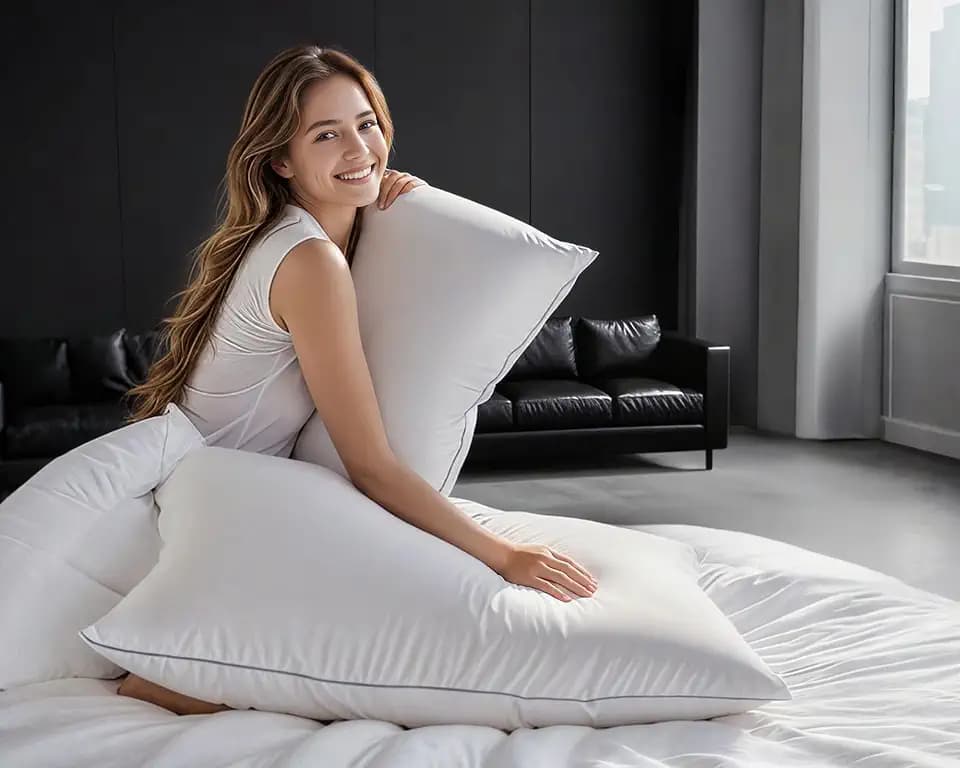 ANSSO Canadian Goose Down Pillows King Size Set of 2
