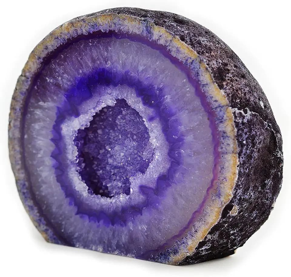 Blue Agate Geode – Natural Quartz Crystal Centre