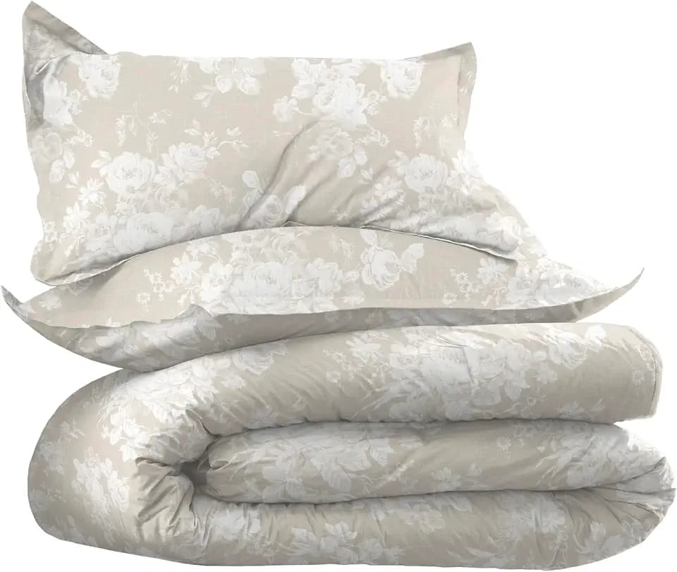 Martex EcoPure Comfort Wash Print Comforter Set, King, Sienna