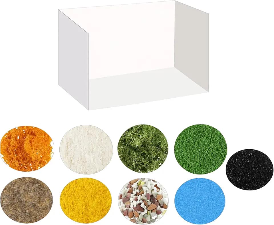 Silipull 11 Pcs Miniature Scenery Kit, Diorama Terrain Stone Snow Grass