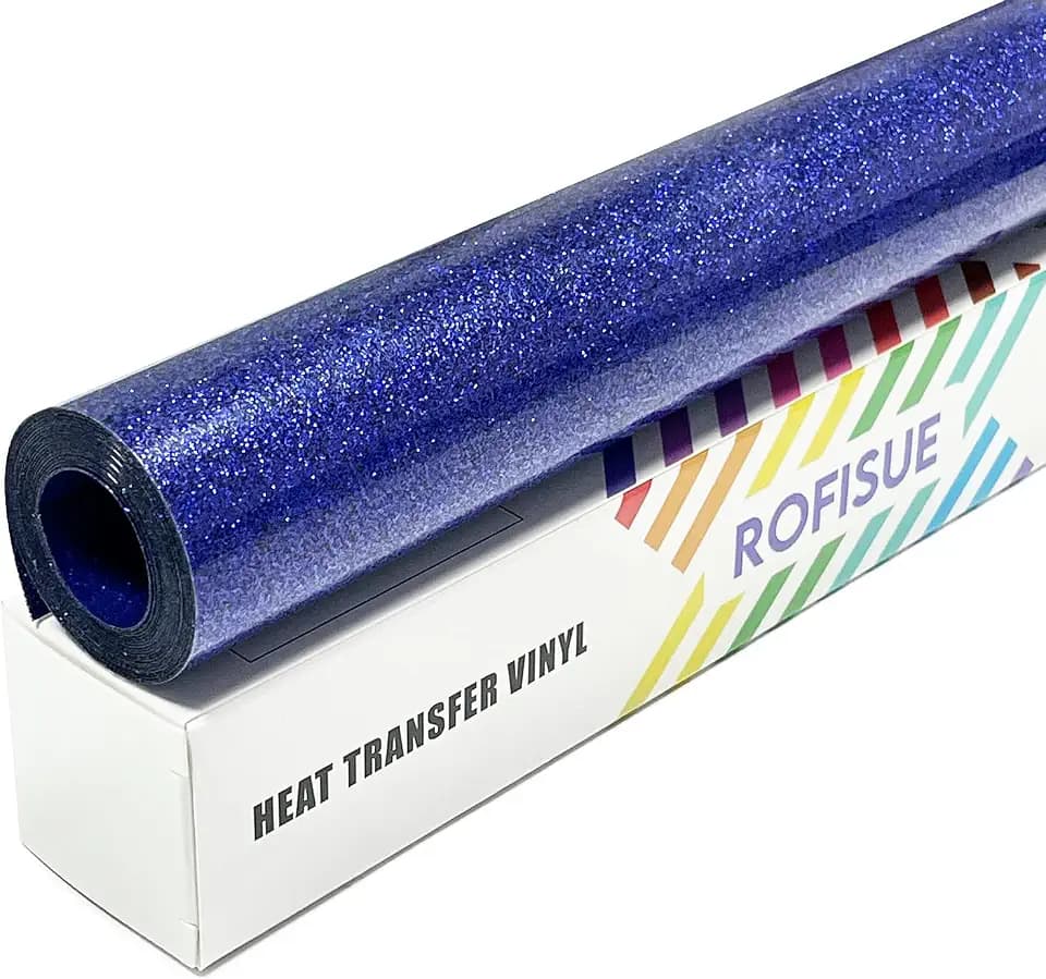 Deep Blue-Purple Glitter Heat Transfer Vinyl 12" x6FT