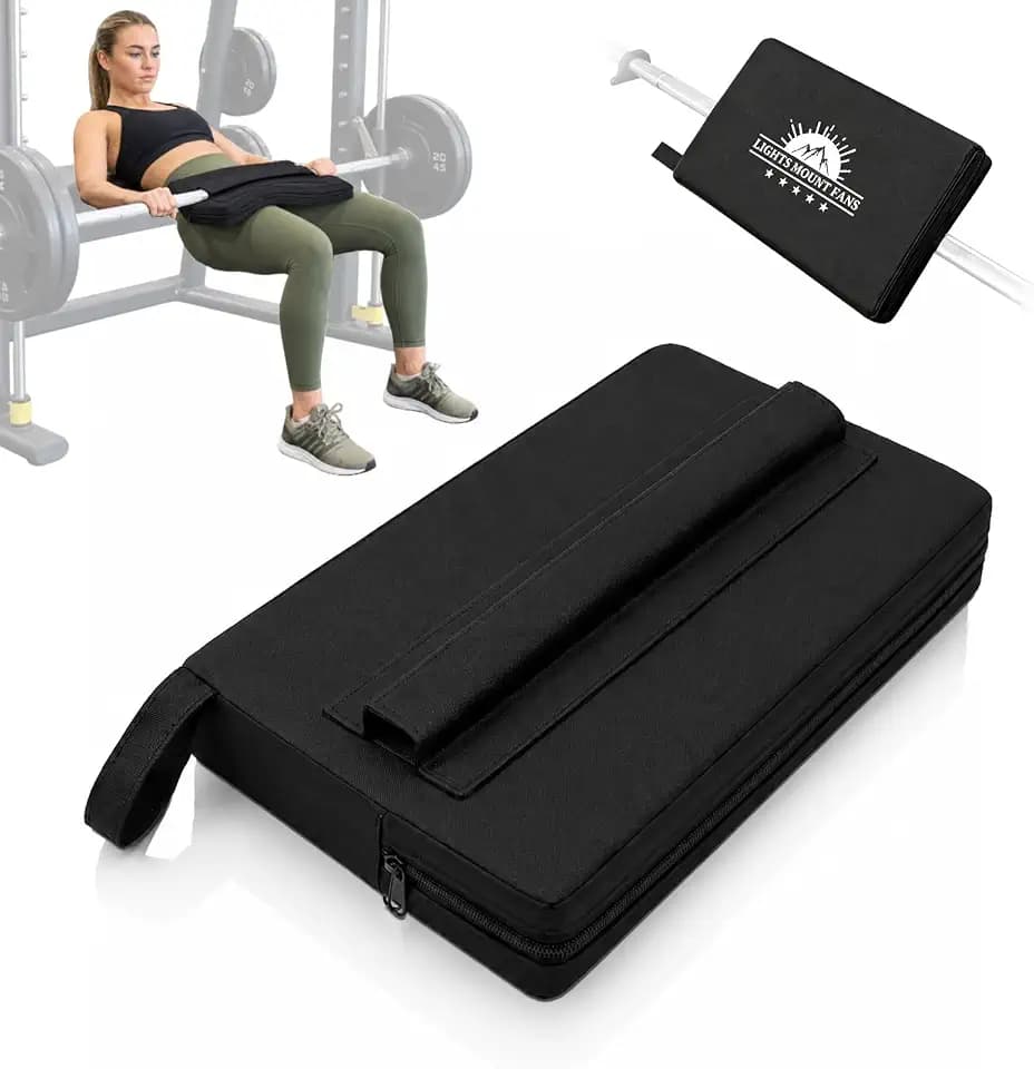 Square Hip-Thrust Pad Protective Extra Thick Foam pad for Barbell Weightlifting Hip Thrusts and Glute Bridges Workouts Home Gym Equipment