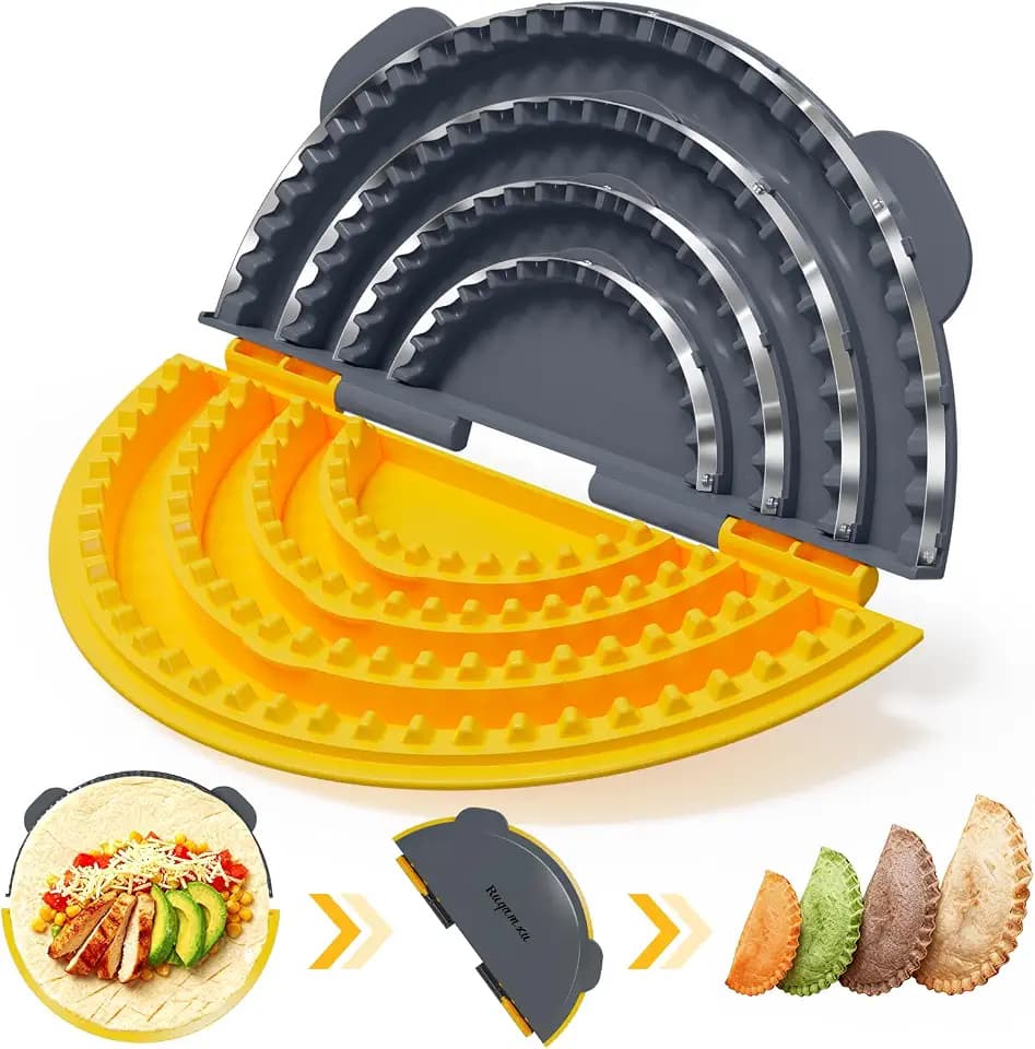 4-in-1 Tortilla Sealer Crimper Press 4+6+8+10" Tortillas Quesadilla Maker