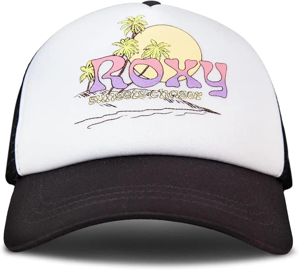 Roxy Women's Sandy Top Trucker Hat – Adjustable Summer Cap, Lightweight and Breathable with Mesh Back