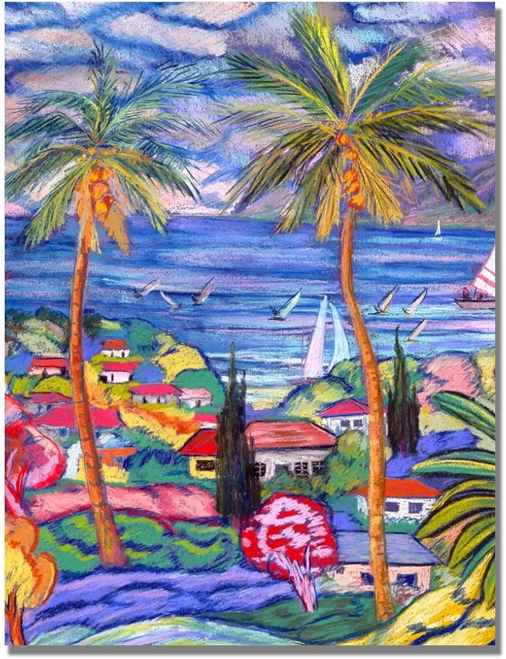 Trademark Fine Art - 'Hawaii Wind Surf' Canvas Art - 47x35