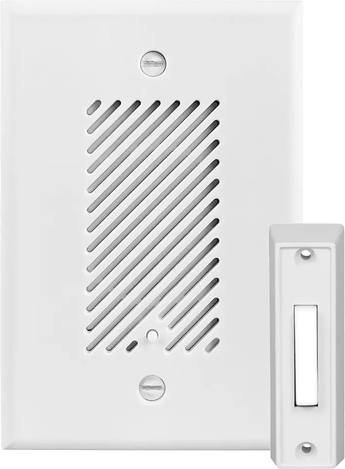 Doorbell Chime Kit - Easy Installation Electronic Door Bells for Home with Adjustable Volumes, 5 Chime Tones with Lighted Doorbell Button by NICOR Lighting