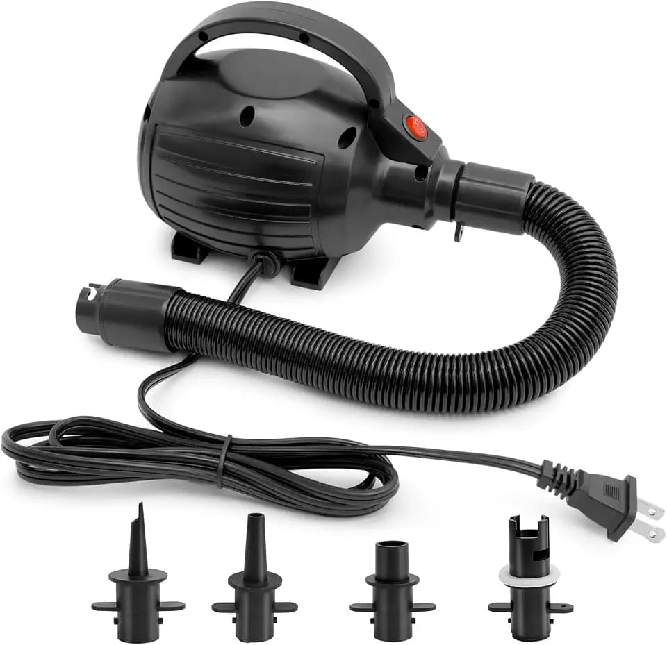 Electric Air Pump for Inflatables, 600W High Power Quick-Fill Air Pump