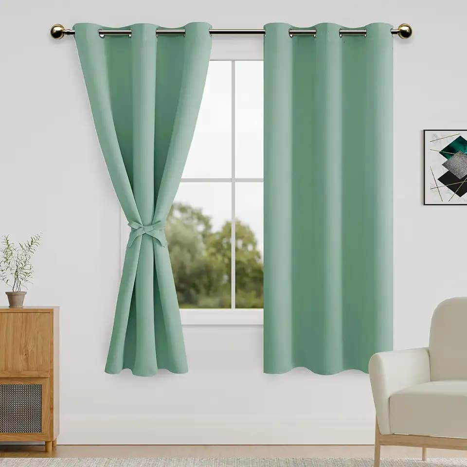 DWCN Blackout Curtains for Bedroom, 42 x 72 inch, Sage Green, Set of 2
