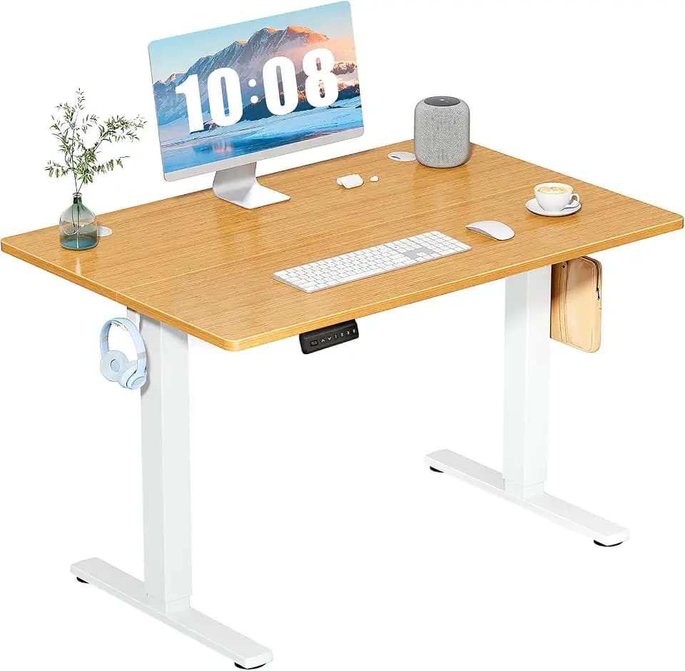 DUMOS 40 Inch Electric Standing Desk, Memory Adjustable Home Office Desk