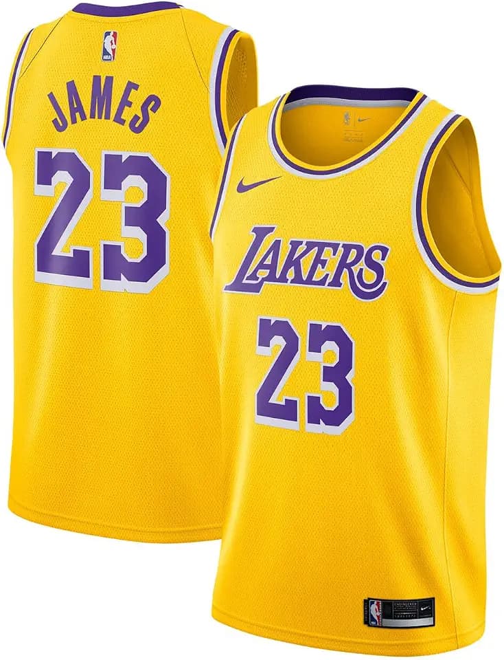 Lebron James Los Angeles Lakers NBA Kids Youth 8-20 Yellow Gold Icon Edition Swingman Jersey