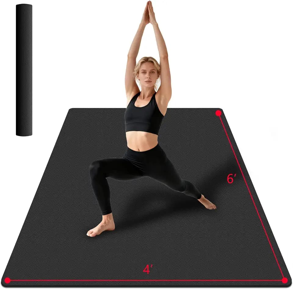 VTORY Extra Large Yoga Mat 6'x 4' - (6mm /8mm/12mm)
