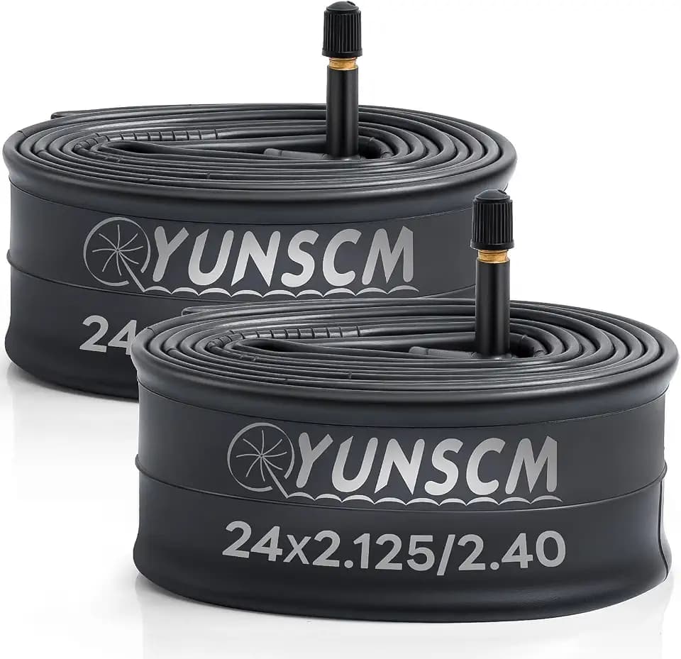 2-PCS 24" Bike Tubes 24x2.125/2.20/2.25/2.30/2.35/2.40 Bicycle Tubes Compatible with 24"x2.125"-2.40" AV32MM Schrader Valve/FV48mm Presta Valve Road Mountain Bike Bicycle Tire Tubes