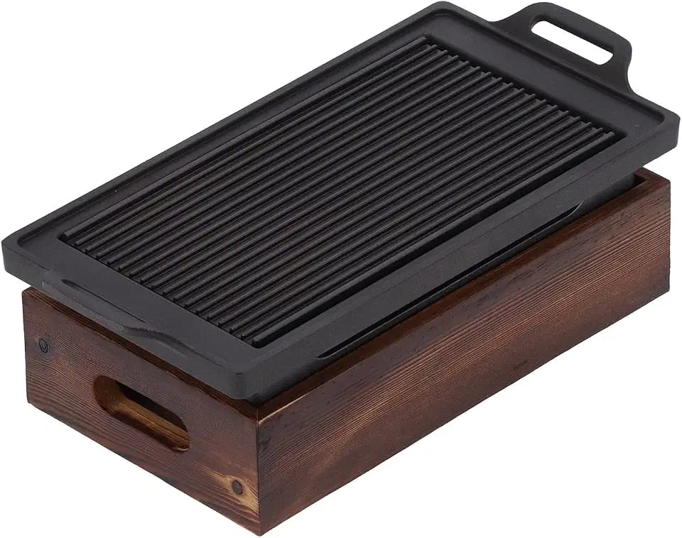 Portable BBQ Grill Tabletop Barbecue Grill Barbecue Baking Tray Smokeless Nonstick BBQ Plate Barbecue Stove Oven Accessories for Yakiniku, Robata, Yakitori, Takoyaki and BBQ
