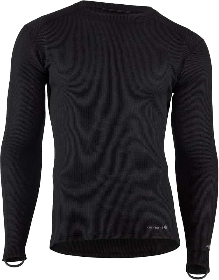 Carhartt Men's Force Midweight Waffle Base Layer Crewneck Top