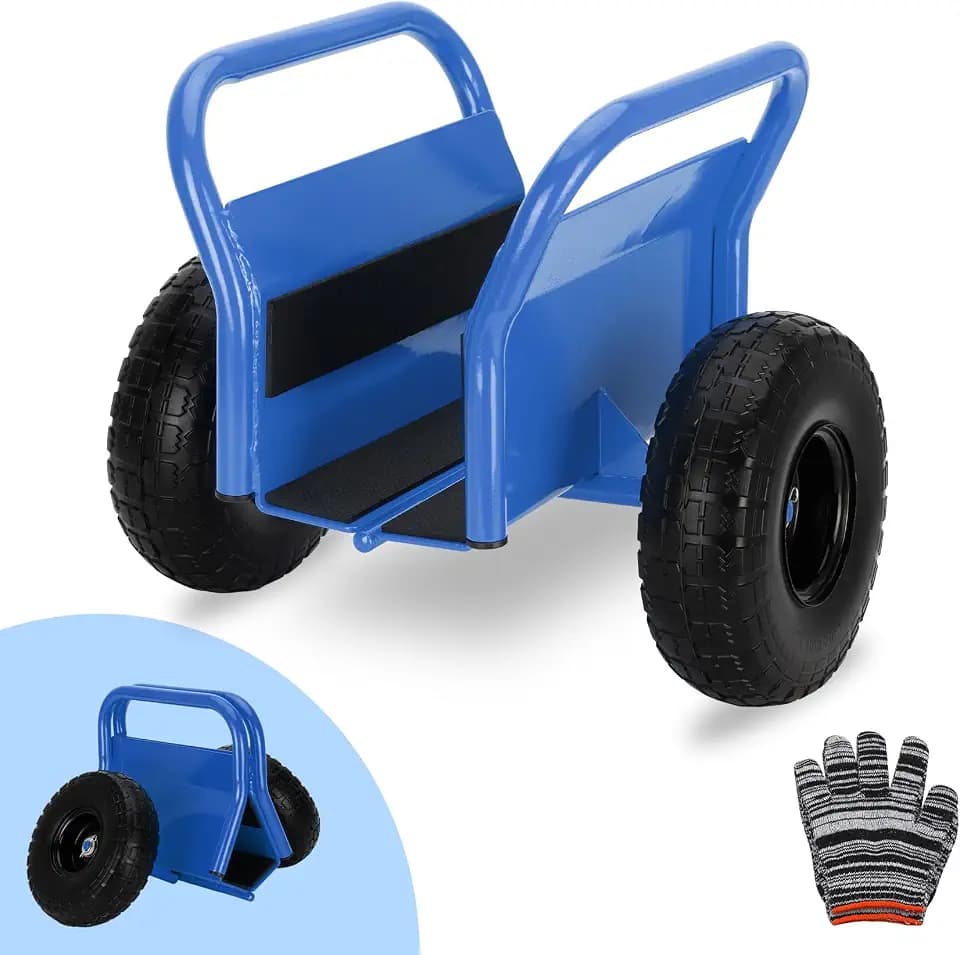 Heavy Duty Panel Dolly Slab Dolly 10 Inch Solid Rubber Tires