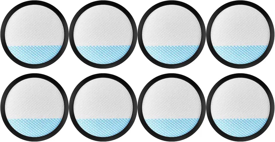 8 Pack Stick Vacuum Filter for Ryobi 18V 1 + Cordless PCL720,PBLSV716k,PBLSV716B,PBLSV717k,PBLSV717B,PCL720K Stick Vacuum Parts,Compare to Part A32SV720N,Washable Reusable Filters