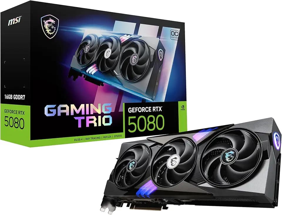 MSI GeForce RTX 5080 16G Gaming Trio OC - Gaming Grafikkarte