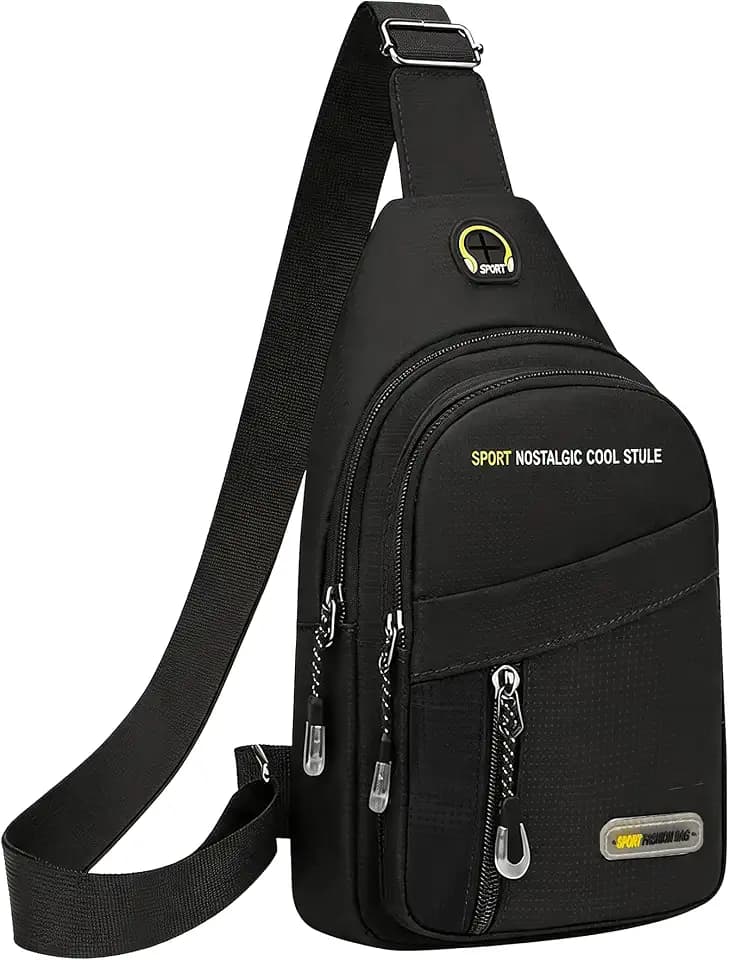 Waterproof Sling Bag for Men,Lightweight Crossbody Small Backpack,Shoulder Chest Bag for Travel Hiking