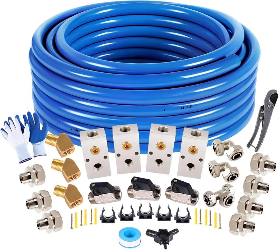 Shop Air Line Kit 1/2"×150&260ft Compressed Air Piping System