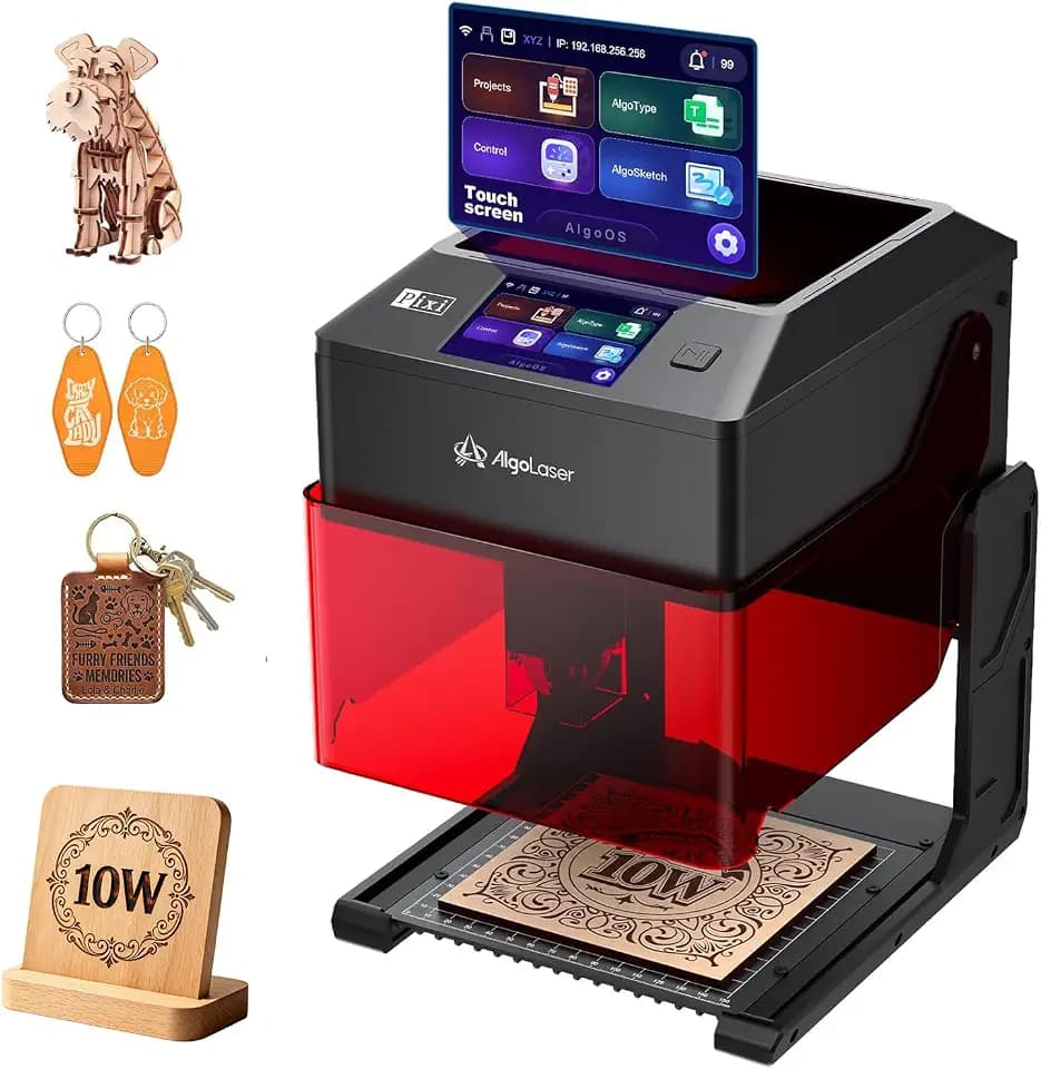 AlgoLaser Pixi 10W Laser Engraver Machine with 3.5" Smart Touchscreen