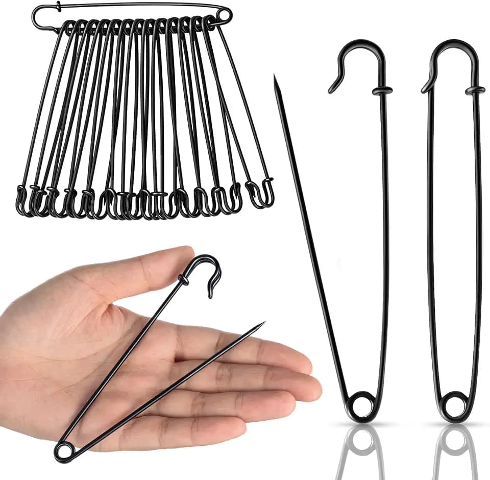Maxdot 20 Pcs 5 Inch Heavy Duty Safety Pins for Blankets and Clothing