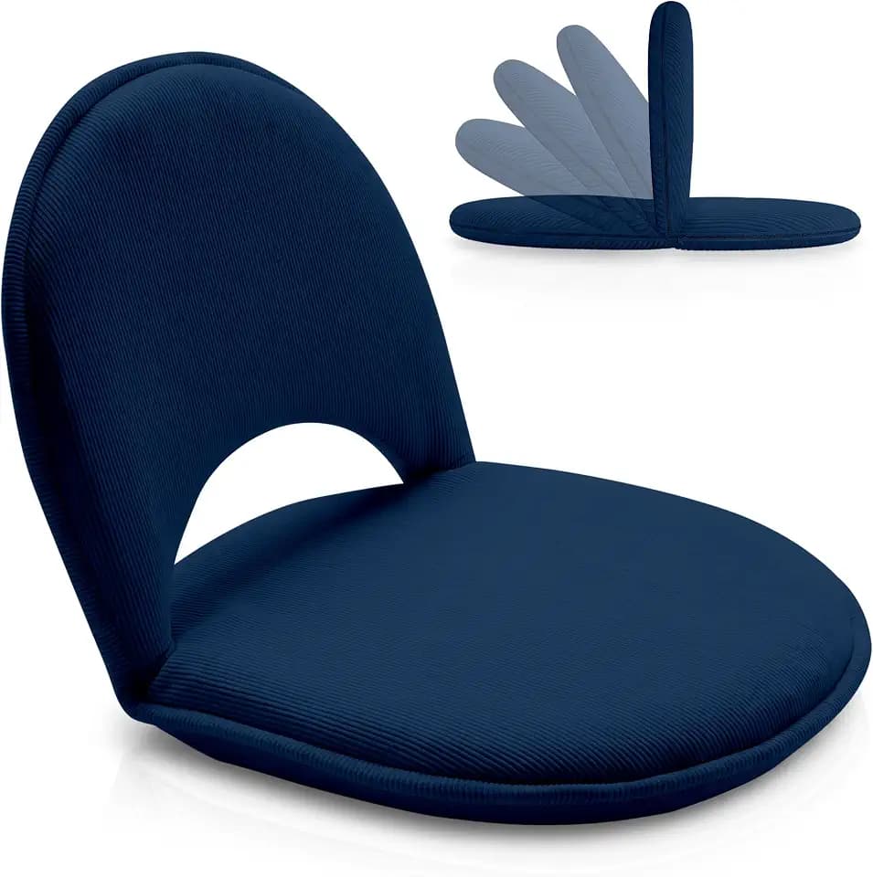 Foldable Floor Chair for Adults & Kids, Adjustable Back, Soft Padded Seat