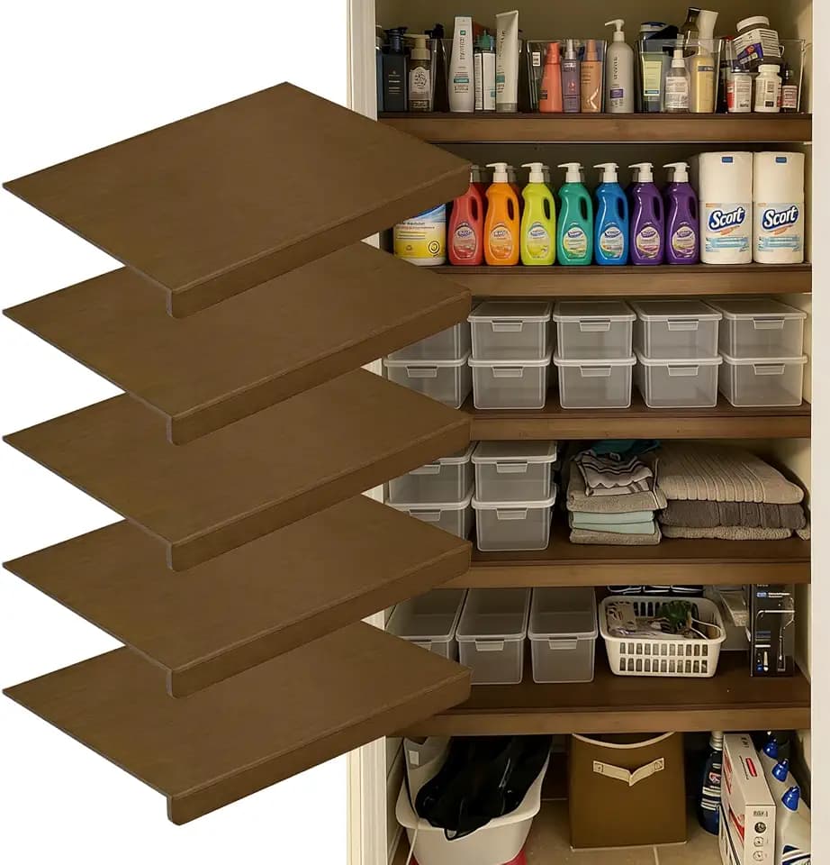 Wood 12x38 in 5-Pack wood cover for wire shelves is a 120+ lbs heavy duty liner for renters in garage