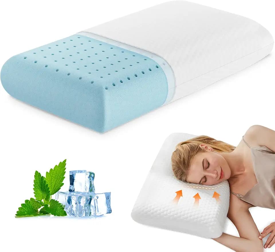 OLIXIS Memory Foam Pillow, Bed Pillows for Sleeping, Standard Size, 1 PCS