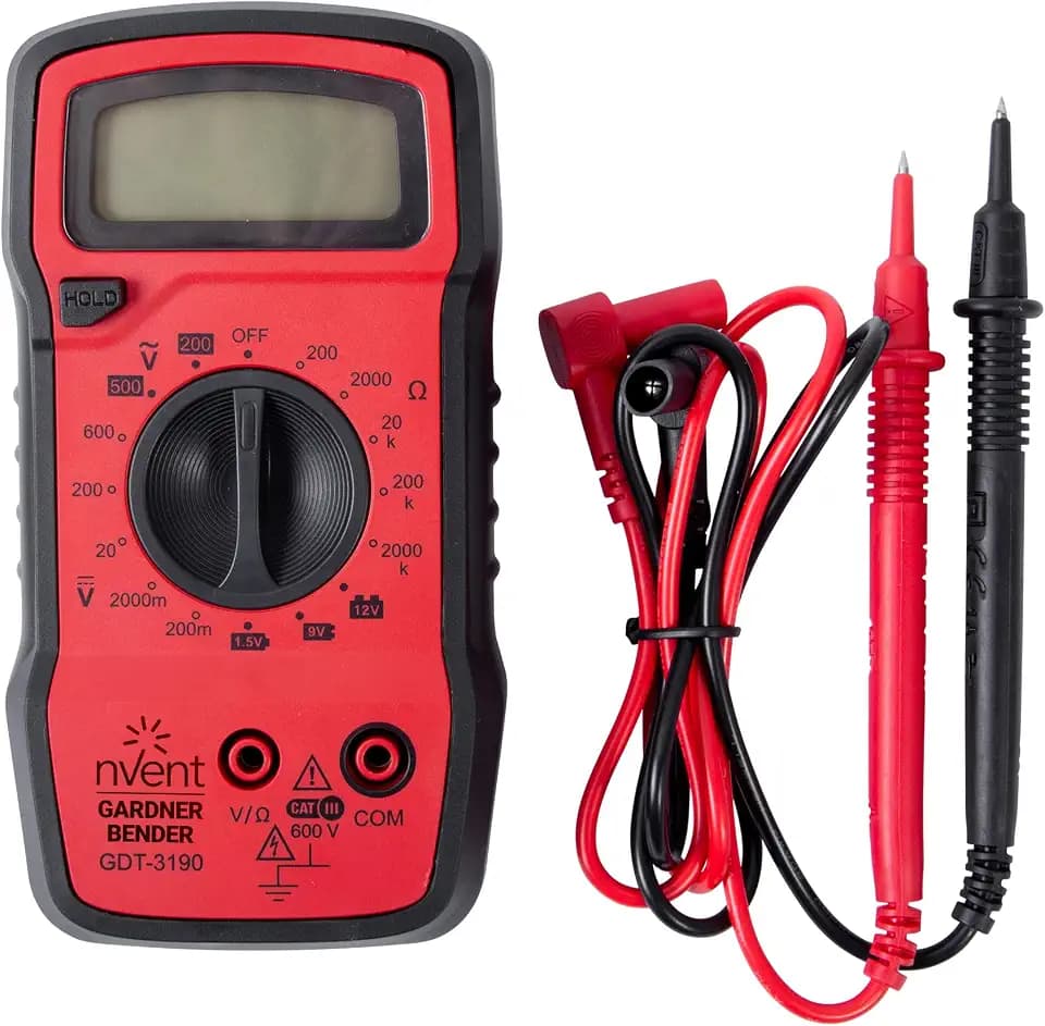 nVent GARDNER BENDER GDT-3190 Digital Multimeter, 4-Function, 16-Range