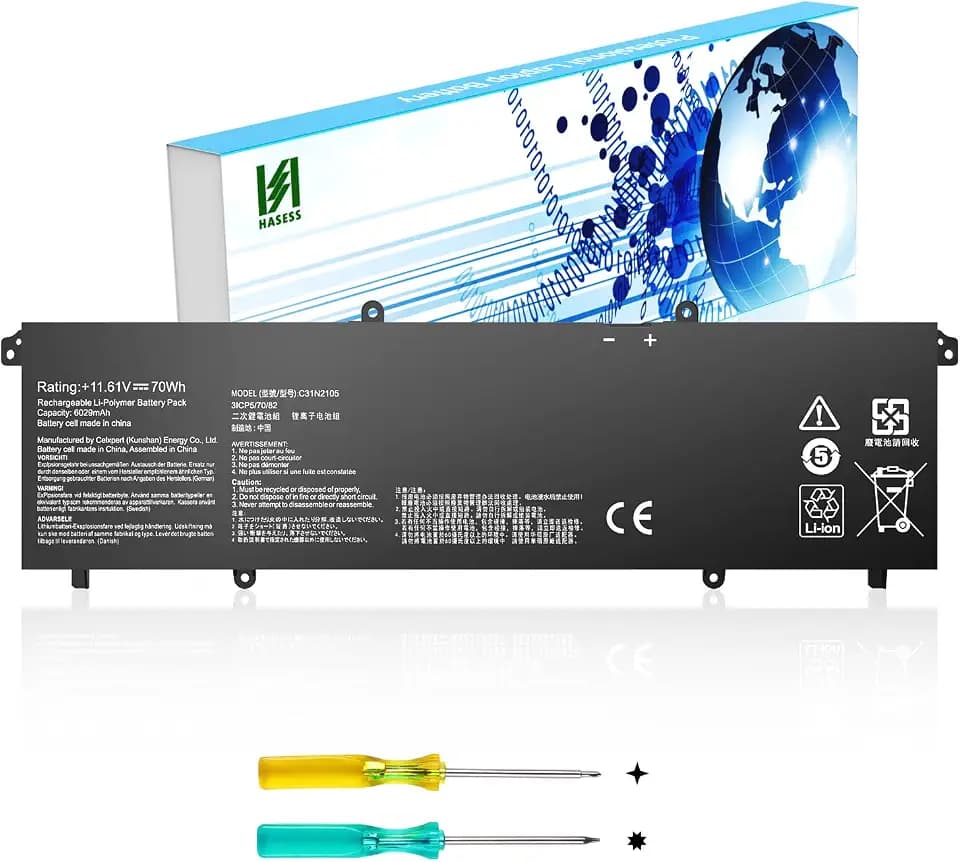C31N2105 Akku-Ersatz für Asus VivoBook S 14 OLED K3402ZA M3402QA TN3402QA S 15 K3502ZA M3502QA 14X X1403ZA M1403QA UX3404VA 15X M1503IA M1603QA S 16X M5602QA K6602HE M6500QF F1603ZA